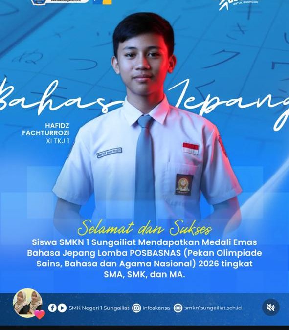 Hafidz Faturrozi, Siswa TKJ SMK Negeri 1 Sungailiat Sabet Medali Emas Bahasa Jepang Tingkat Nasional